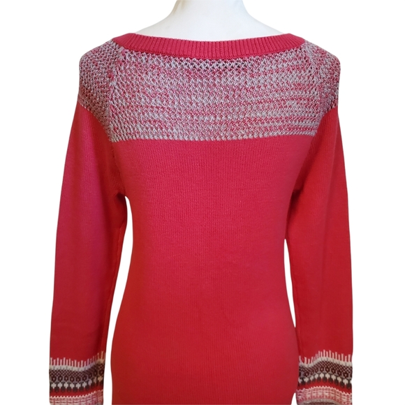 EUC Athleta Fair Isle Nordic Sweater Crew Neck Dress - Picture 7 of 12
